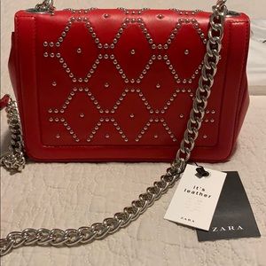 Zara Leather Studded Purse